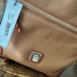 Dooney & Bourke Tan Pebbled Leather Crossbody Bag
